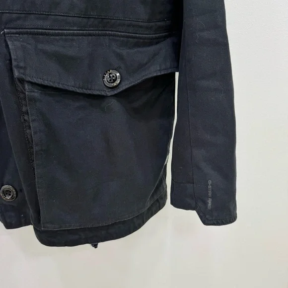 G Star Raw Denim black Canvas Field Just the Product Jacket Sz Large black - Picture 4 of 13